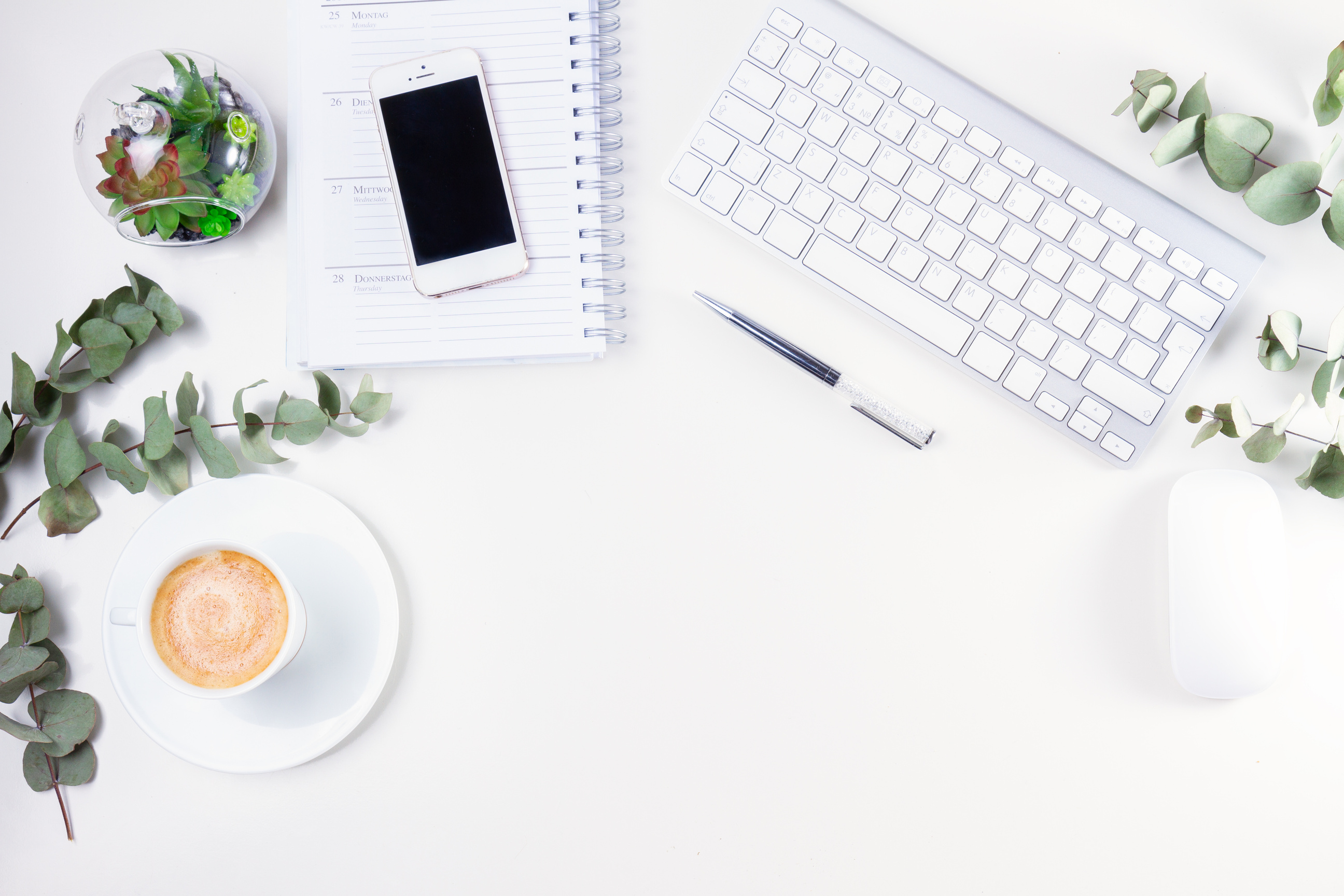 Flat Lay Home Office Workspace